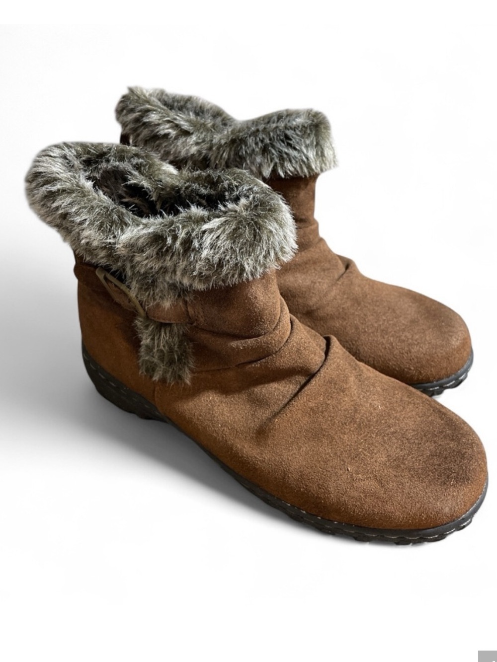 G3- Cozy Brown Faux Fur Lined Ankle Boots